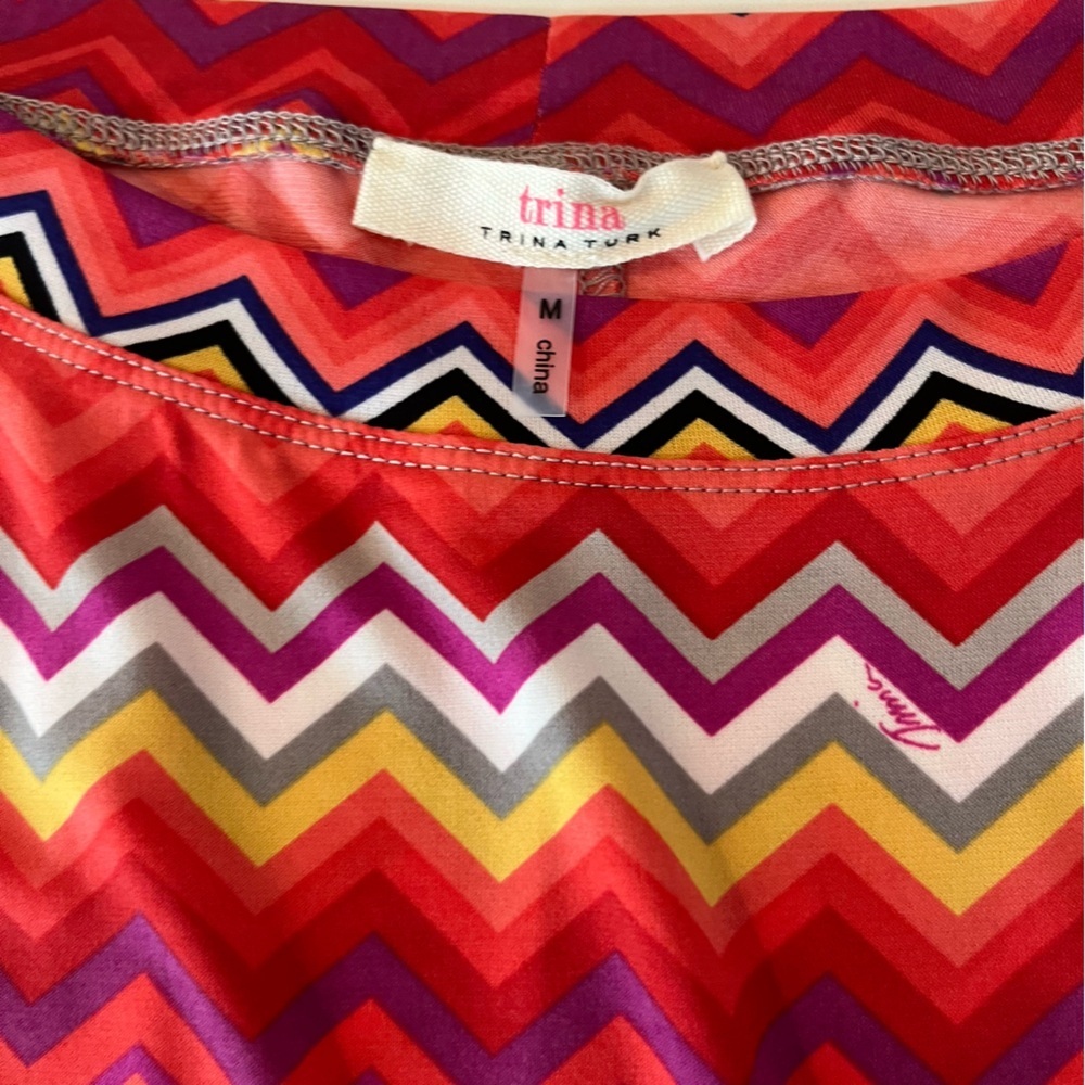 Trina Turk Zinnia Printed Sheath Dress EUC size M - Picture 5 of 9